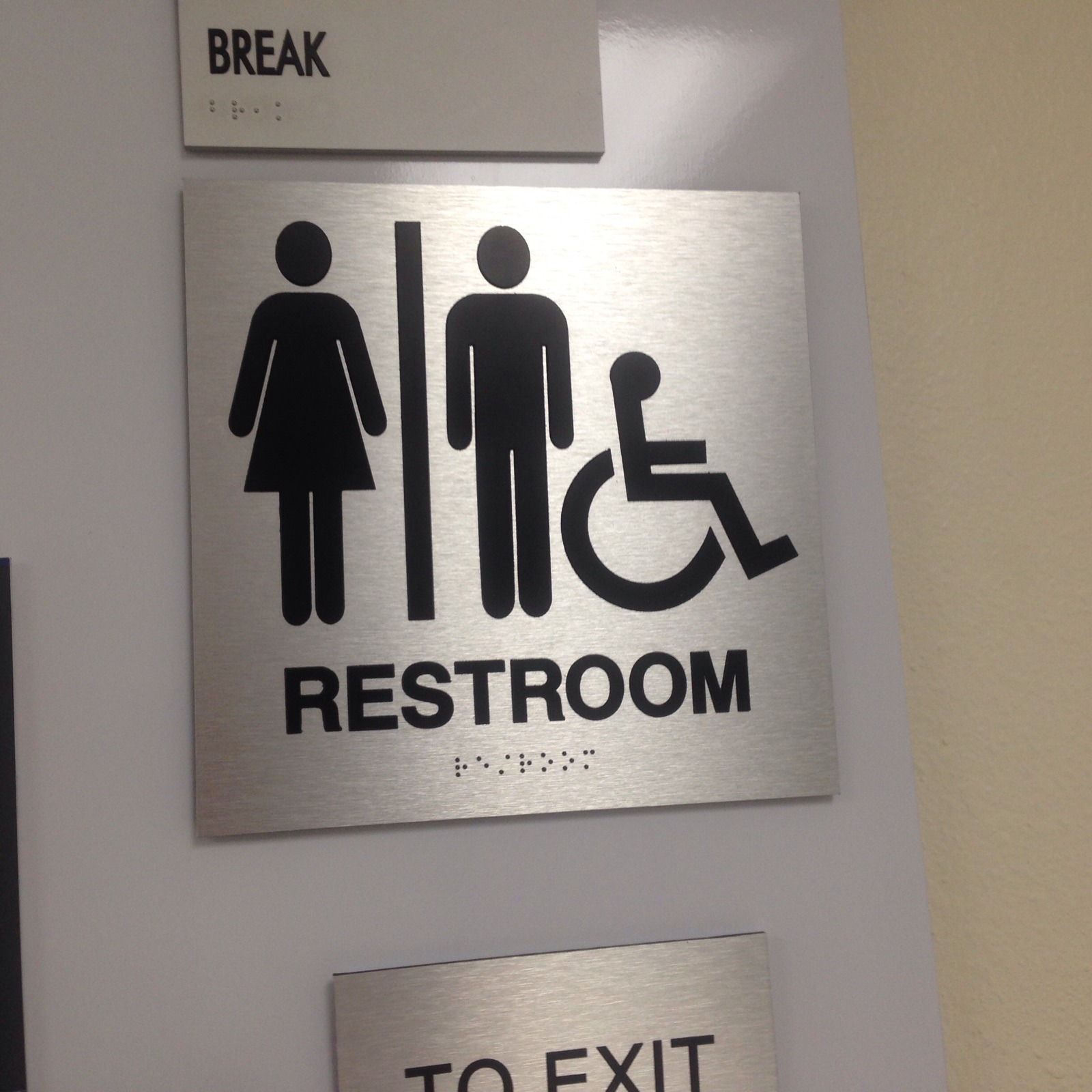 ADA Restroom wall sign unisex