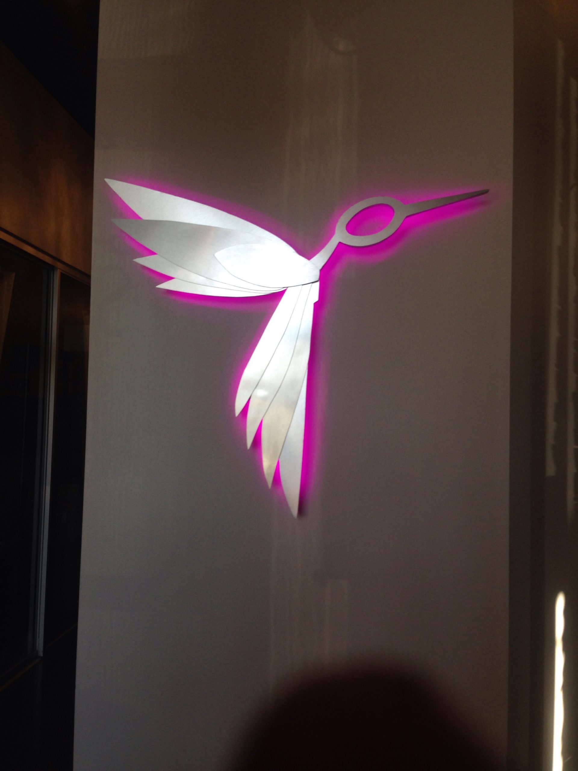 Lobby Sign purple Bird