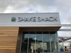 Shake Shack channel letters are narrow and fit the style of the firm