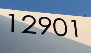 black acrylic address numbers