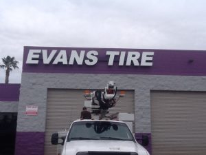 Channel Letters Evan Tire Shop