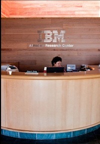 An IBM Lobby Sign in Brushed Aluminum
