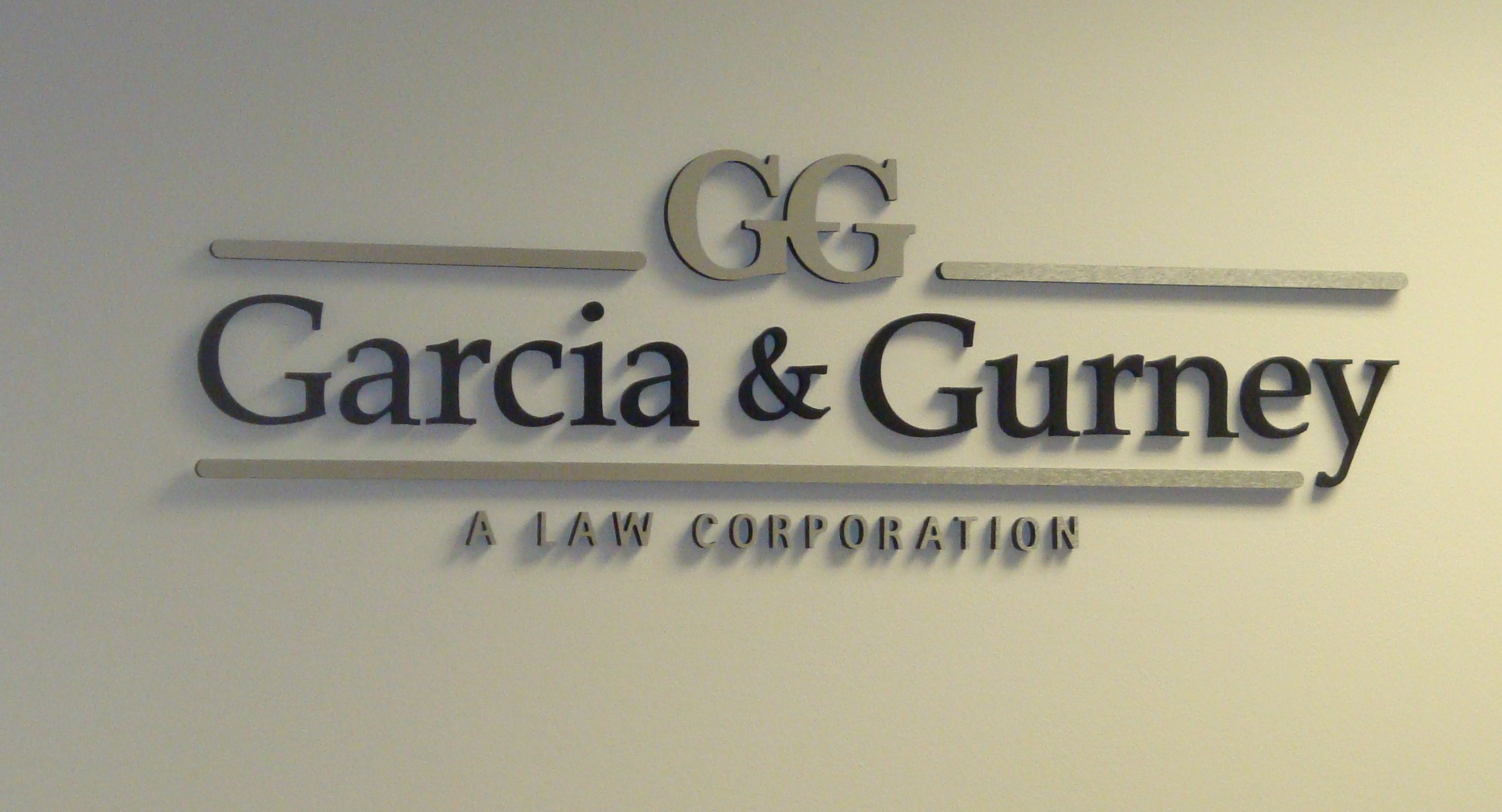 lobby sign Garcia and Gurney