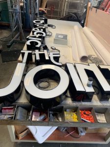 channel letter loose and ready to mount
