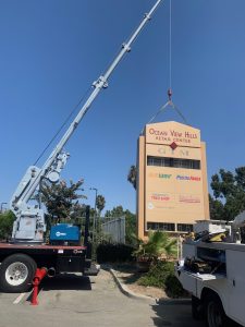 Monument sign install