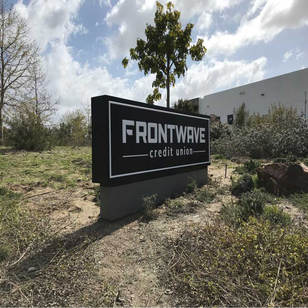 replacement custom metal sign a new Monument for Frontwave