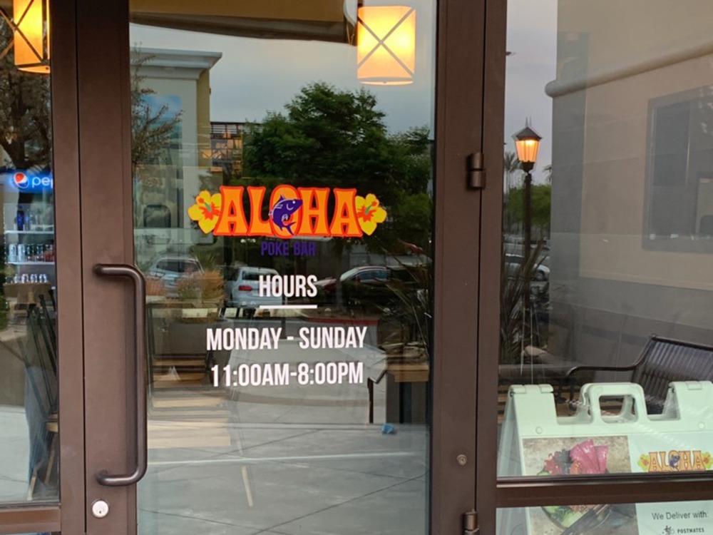 cafe signs come in many forms, like vinyl of glass