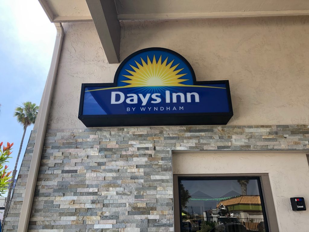Days Inn's Company Signage used FlexFace for the Wall Sign