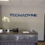 Lobby Sign for Tecnadyne made out of Acrylic and 3D Letters
