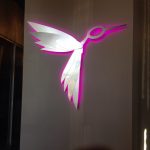 Lobby Sign purple Bird