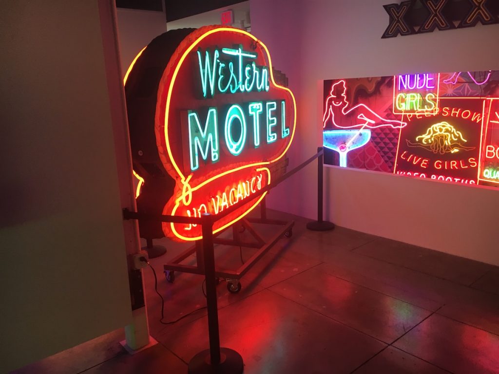 Old World Neon from the Western Motel and the topless bar
