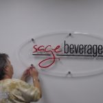 3d letters - doing the finishing touches on this lobby sign