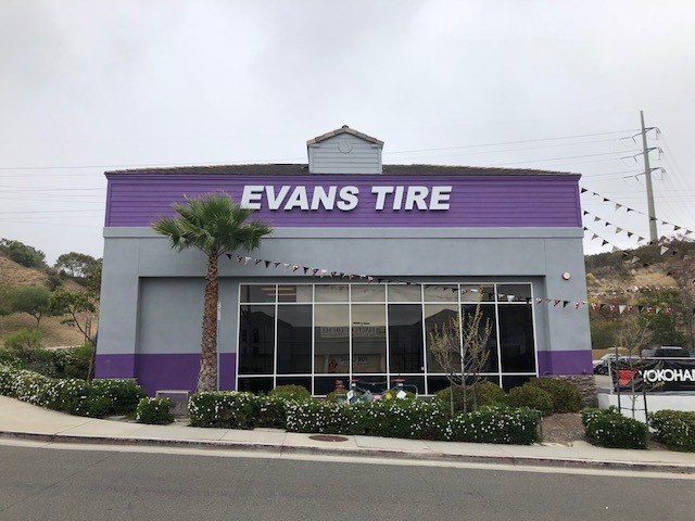 Channel Letter Evans Tire Purple