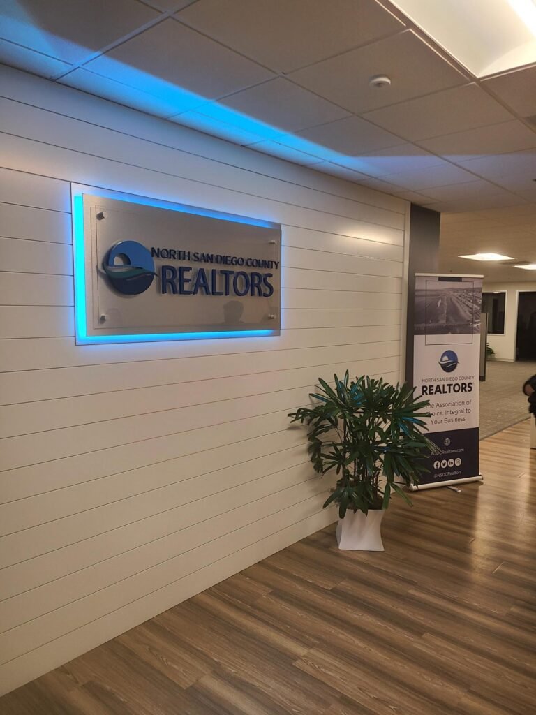 Lobby Signs - North San Diego County Realtors target 2