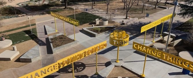 Signs fro San Diego makes campus art at University of California Riverside