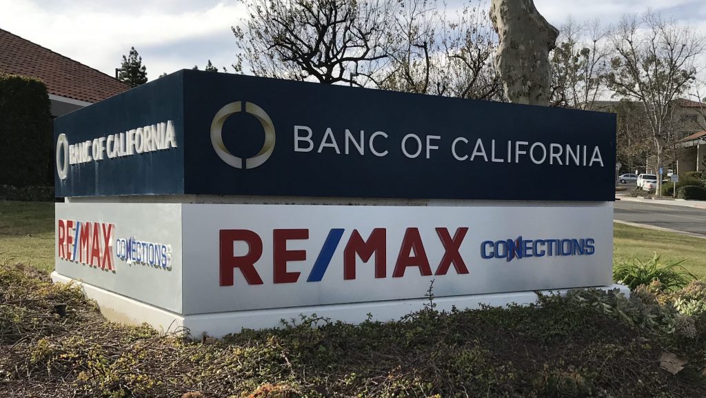 REMAX Monument Sign Face custom metal signs for a monument All work is done in house in our sign shop