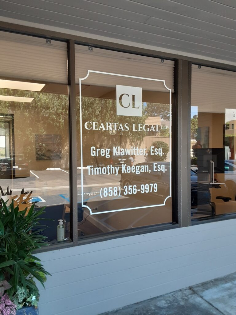 vinyl signs Del Mar You need a commercial sign company use your glass doors and window
