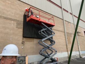 San Diego Sign Installation - USMC Pendleton Flight Line Message Board install