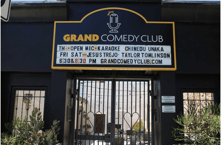 Grand Comedy Club An Escondido Sign with LED Cabinet