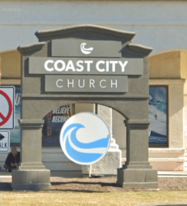 Church Sign, Customer LED Sign called a Monument Sign for Coast City Church