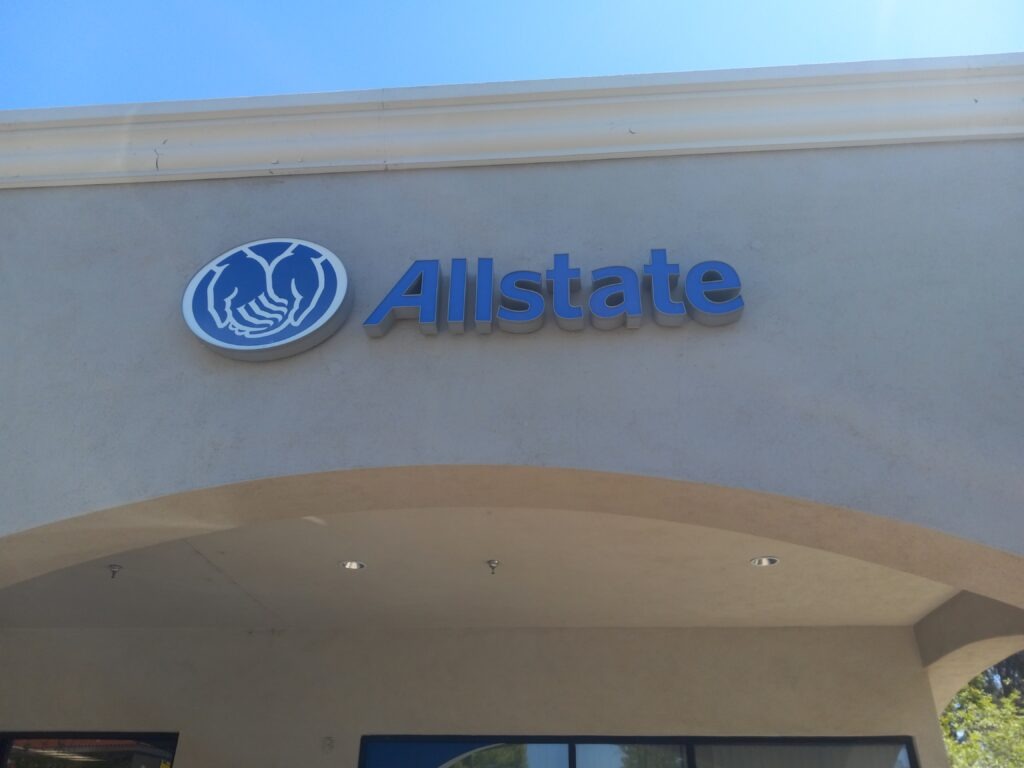 Business Signs Marquee Letters called Channel Letters for Allstate