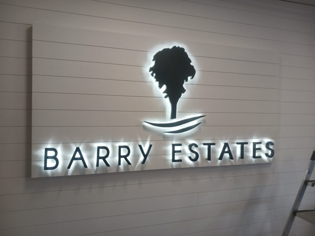 Lobby Sign Barry Estates